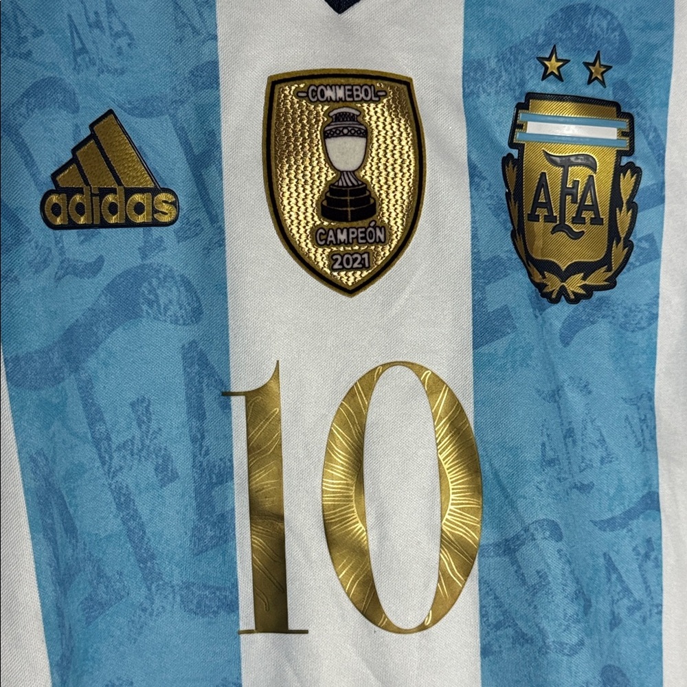 Adidas Argentina National Team Soccer Jersey Messi 10 Mens Size XL Copa America - Picture 3 of 15